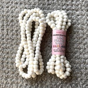 Trader Joe’s handcrafted mini felted wool ball garland - 6 feet long